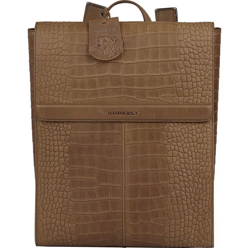Trendy kožený batoh Burkely Licea - koňak 56800636