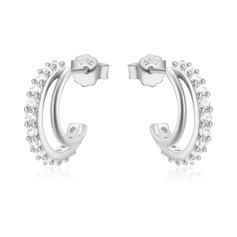 Olivie Strieborné náušnice POĽKRUHY 9071 56858910