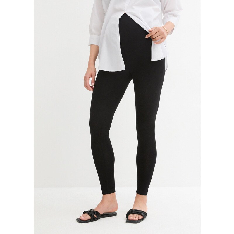bonprix Materské legíny (2 ks) s bio bavlnou, farba čierna 44731714