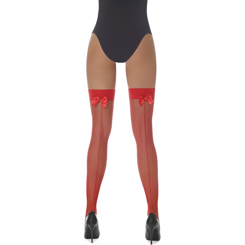 BAS BLEU Sieťované samodržiace pančuchy MIKAELA 20 DEN BasBleu 67581301