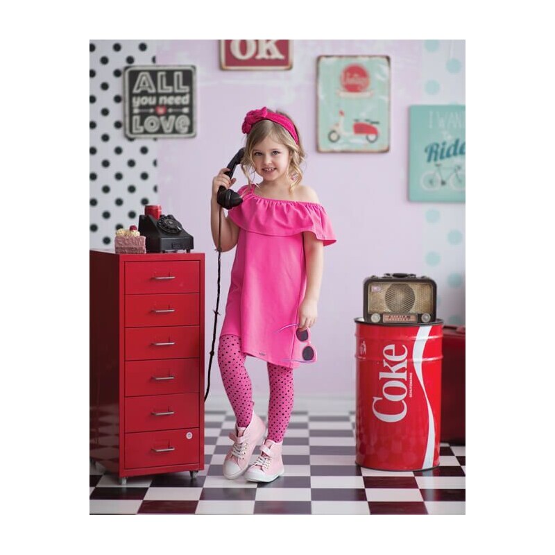 Detské vzorované pančuchy BUBBLES 40 DEN Knittex 67581639