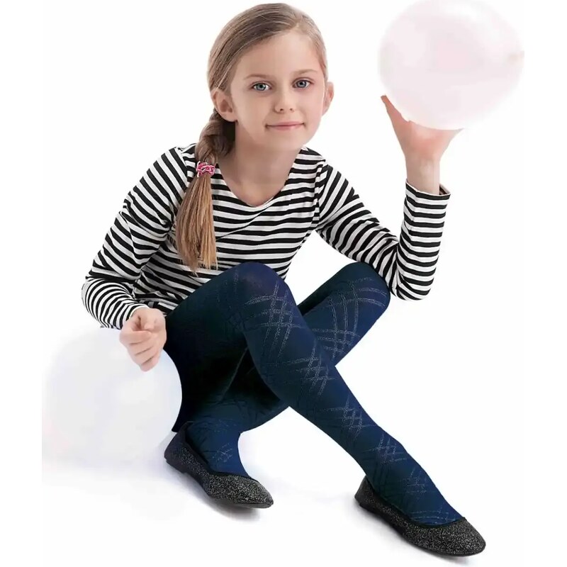 Dievčenské vzorované pančuchy BRENDA Knittex 67581650
