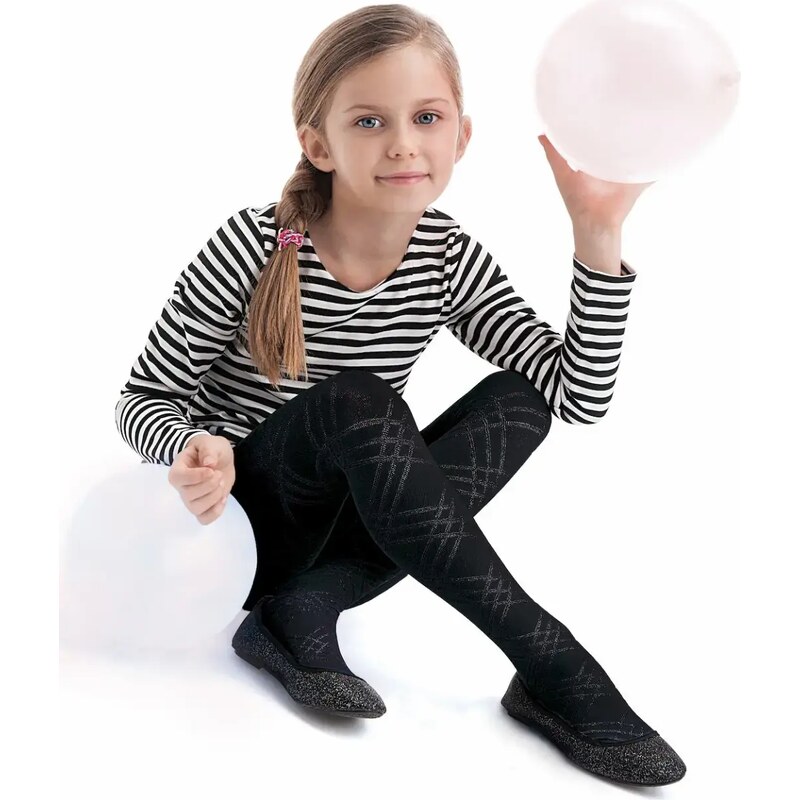 Dievčenské vzorované pančuchy BRENDA Knittex 67581648