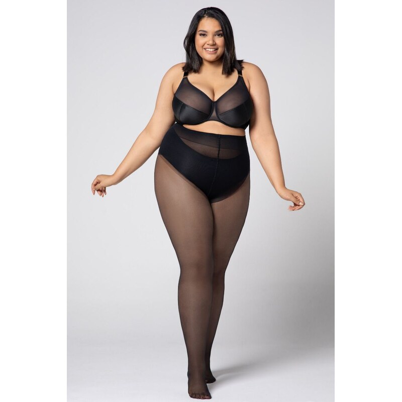 Elegantné pančuchy pre moletky QUEEN SIZE HIP-NOTIC BIKINI 20 DEN Mona 67581933