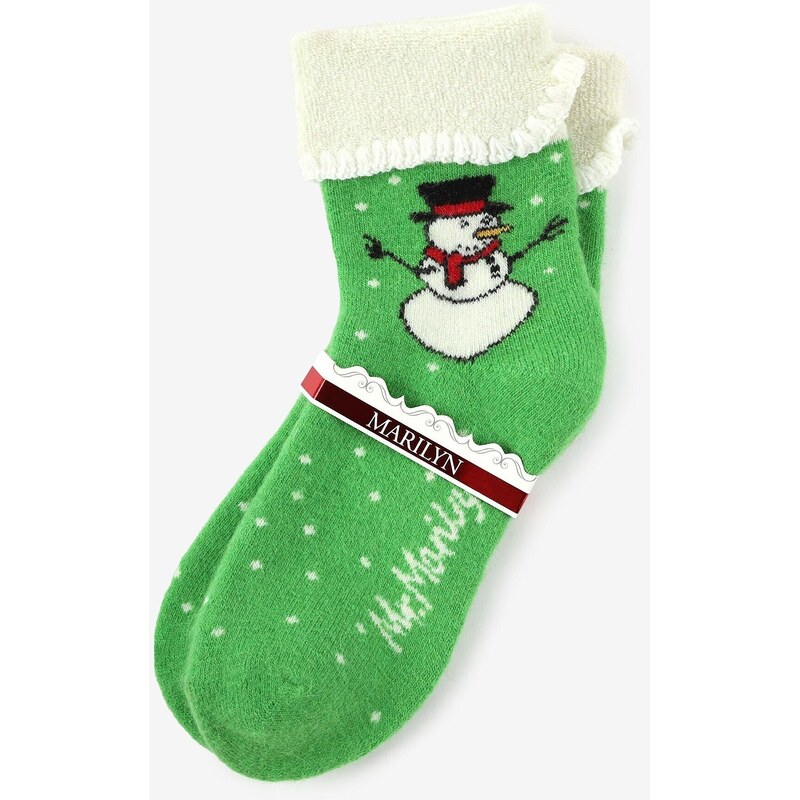 Dámske zateplené ponožky so snehuliakom ANGORA TERRY X43 Marilyn 67582097