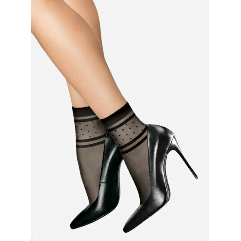 Tenké ponožky s bodkami a pásikmi GRAZIA 20 DEN Lores 67582262