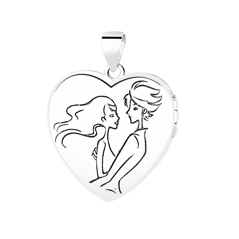 MAJYA Strieborný medailónik s retiazkou TOGETHER 11065 64582056