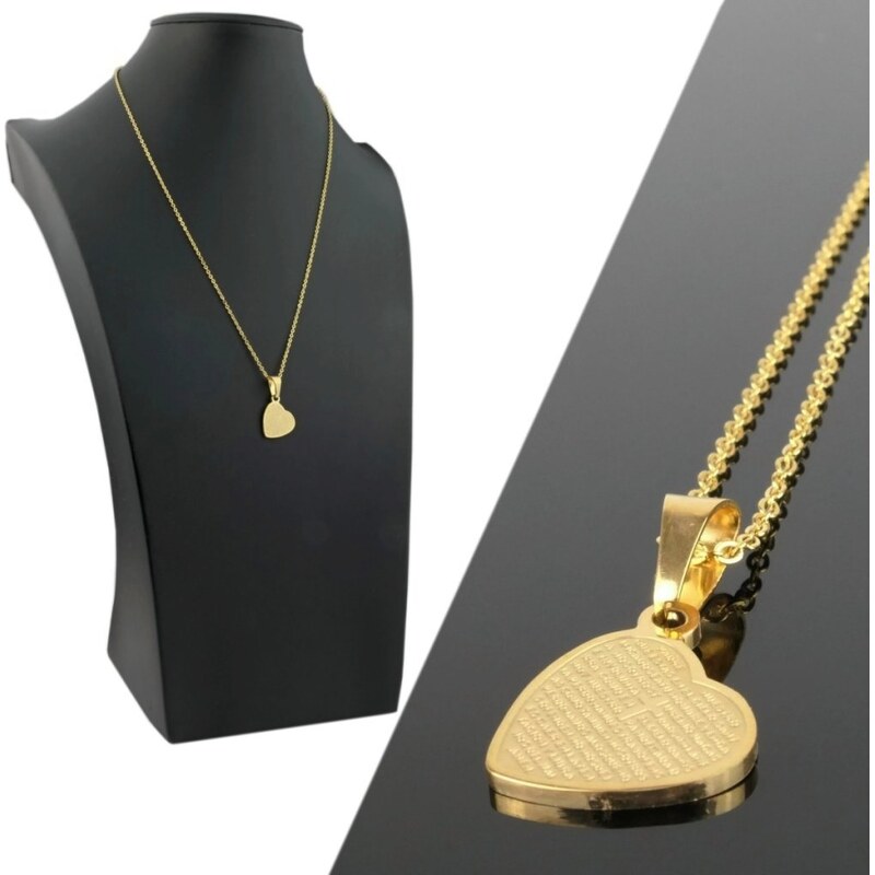 CITY STORM Zlatá retiazka s príveskom srdce s modlitbou II. 66889486