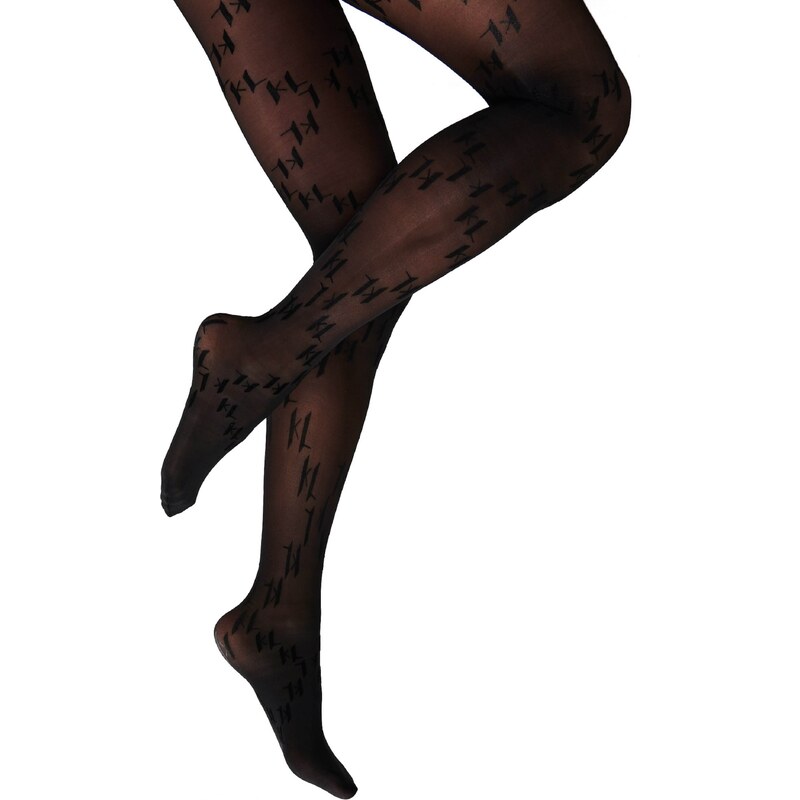 Karl Lagerfeld Ponožky Monogram Tights čierna 56910023