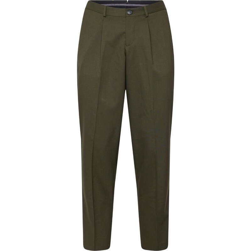 SELECTED Plisované nohavice SLHBLAKE jedľová 57223779