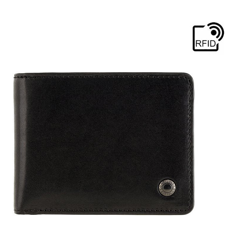 Značková čierna tenká pánska kožená peňaženka - Visconti (GPPN443) 56931997