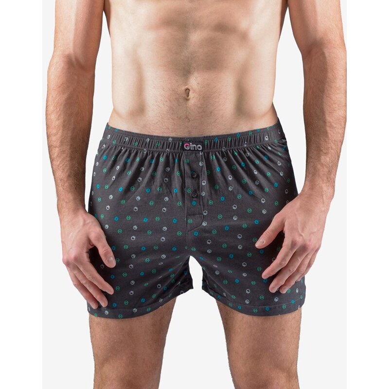 Tmavošedé vzorované pánske trenky 58313899