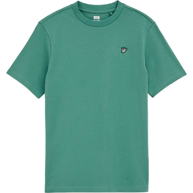 WE Fashion Tričko nefritová / čierna / biela 56955038