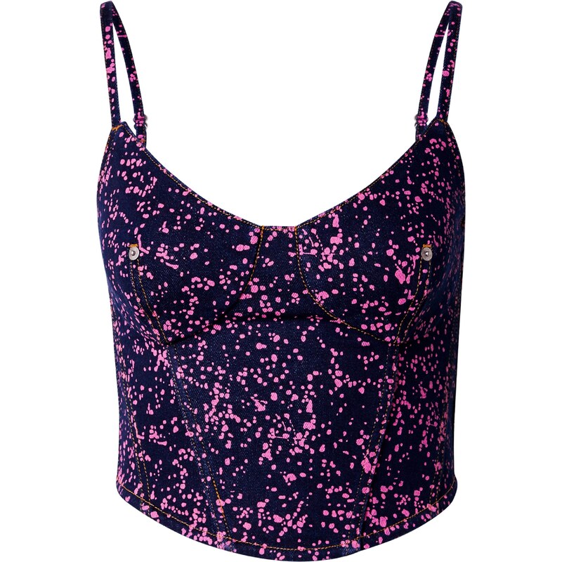 Monki Top námornícka modrá / svetloružová 58519205