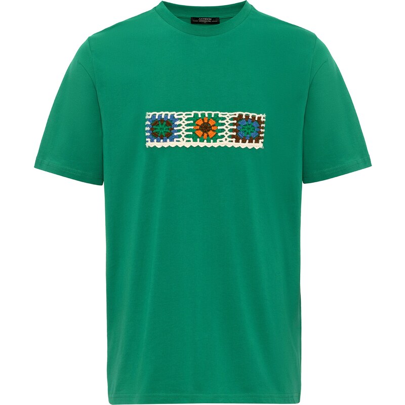 Antioch Tričko modrá / hnedá / zelená / oranžová / biela 57017360
