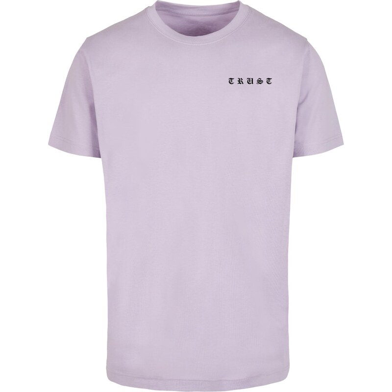 Mister Tee Mens T-shirt with Trust Dove lilac inscription on the back 56966183