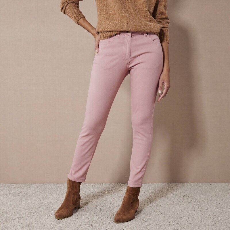 Úzke jednofarebné 7/8 nohavice ružová 036 Blancheporte 56966654