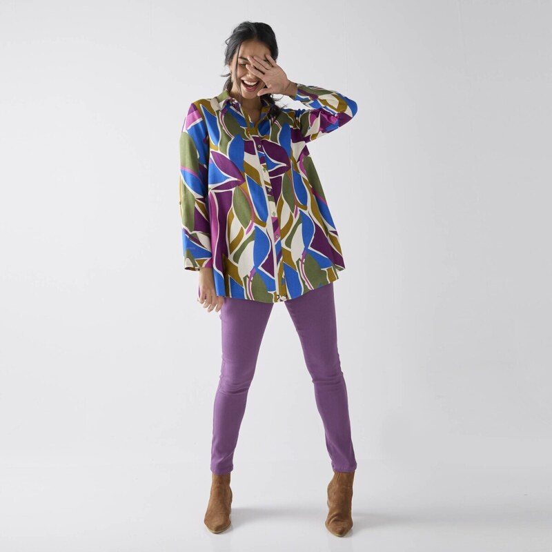 Džegíny z twilu, pre vyššiu postavu slivková 038 Blancheporte 56966657