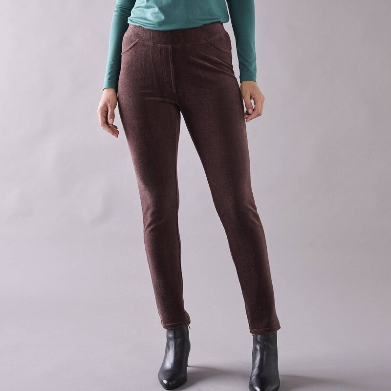 Úzke menčestrové džegíny čokoládová 050 Blancheporte 56966659