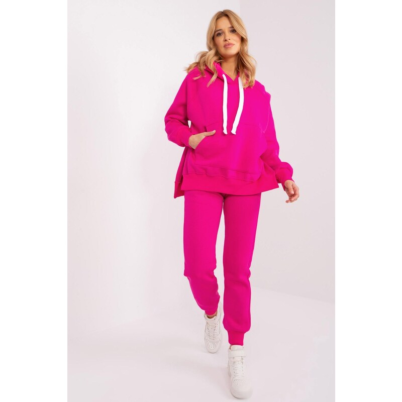 MladaModa Tepláková súprava s kapucňou model 90101 fuksiová 56979502