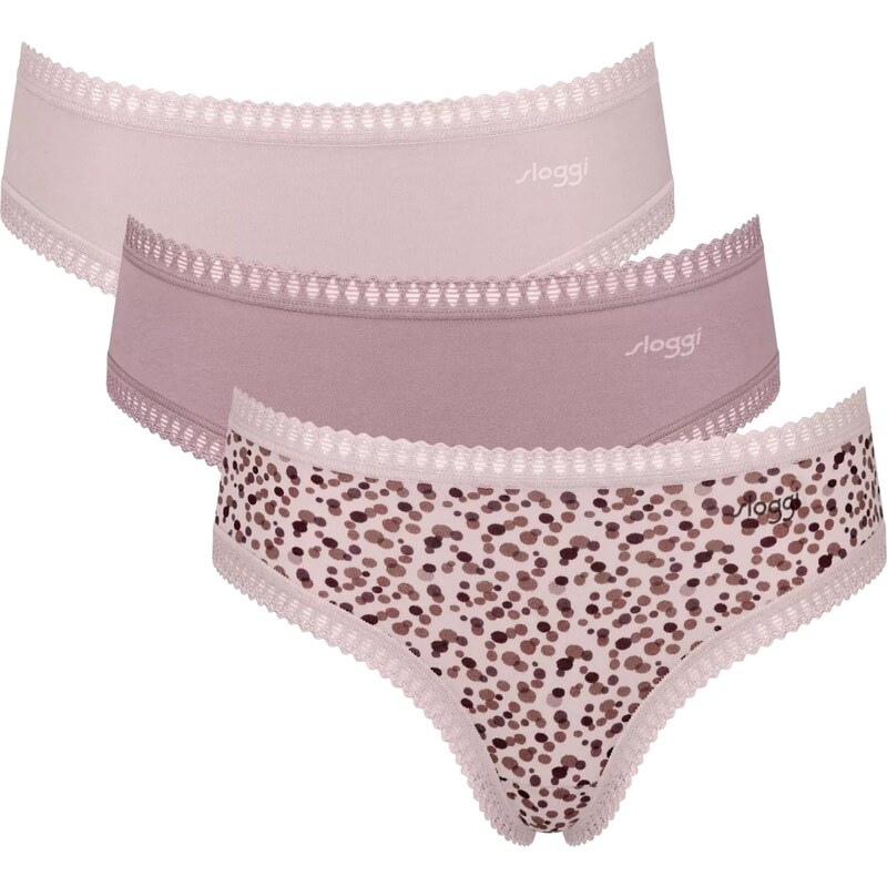 SLOGGI Nohavičky Go Crush telová / hnedá / ružová / staroružová 57017257