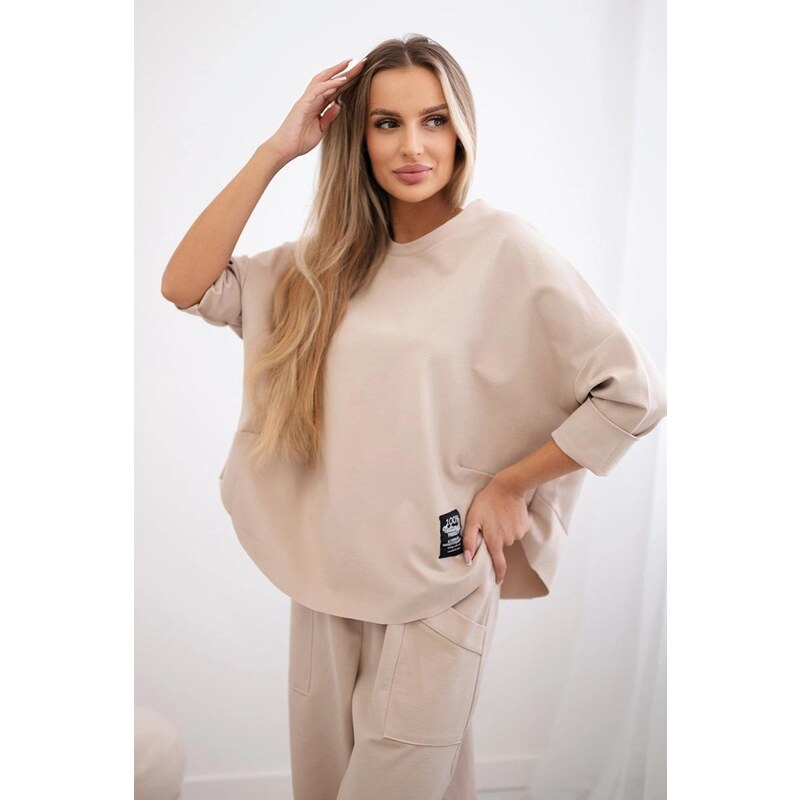 MladaModa Tepláková súprava Milano Winter béžová 56410685