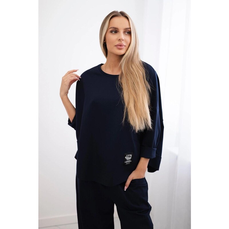 MladaModa Tepláková súprava Milano Winter námornícka modrá 56410691