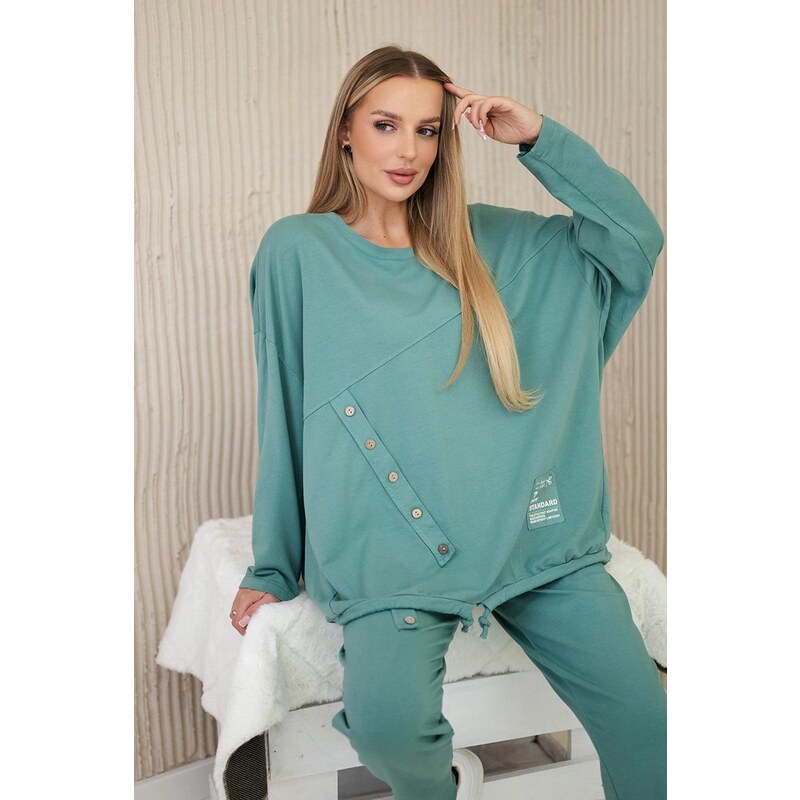 MladaModa Tepláková súprava s oversize mikinou model 10853 tmavá 57009383