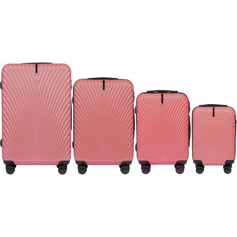 Ružová 4dielna sada škrupinových kufrov SWAN SN120-4, Set of 4 57955978
