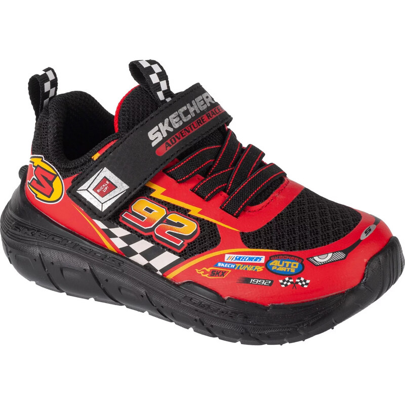 Červeno-čierne chlapčenské tenisky Skechers Skech Tracks 402303N-BKRD 57040892