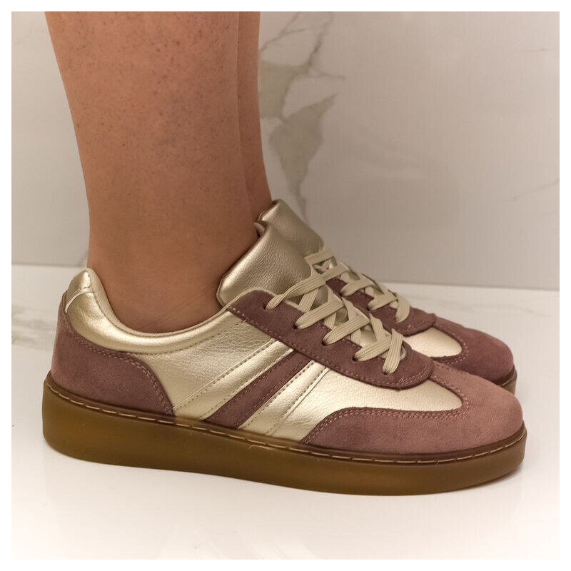 JOHN-C Dámske zlato-ružové tenisky NELLY 57054400