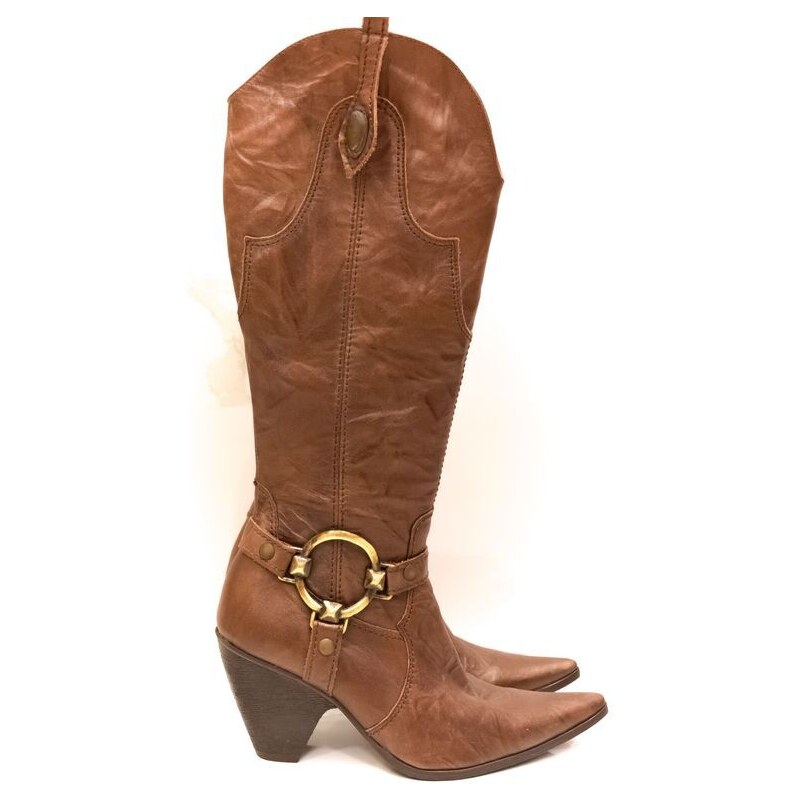 Dámske kožené hnedé čižmy TH3 57054497