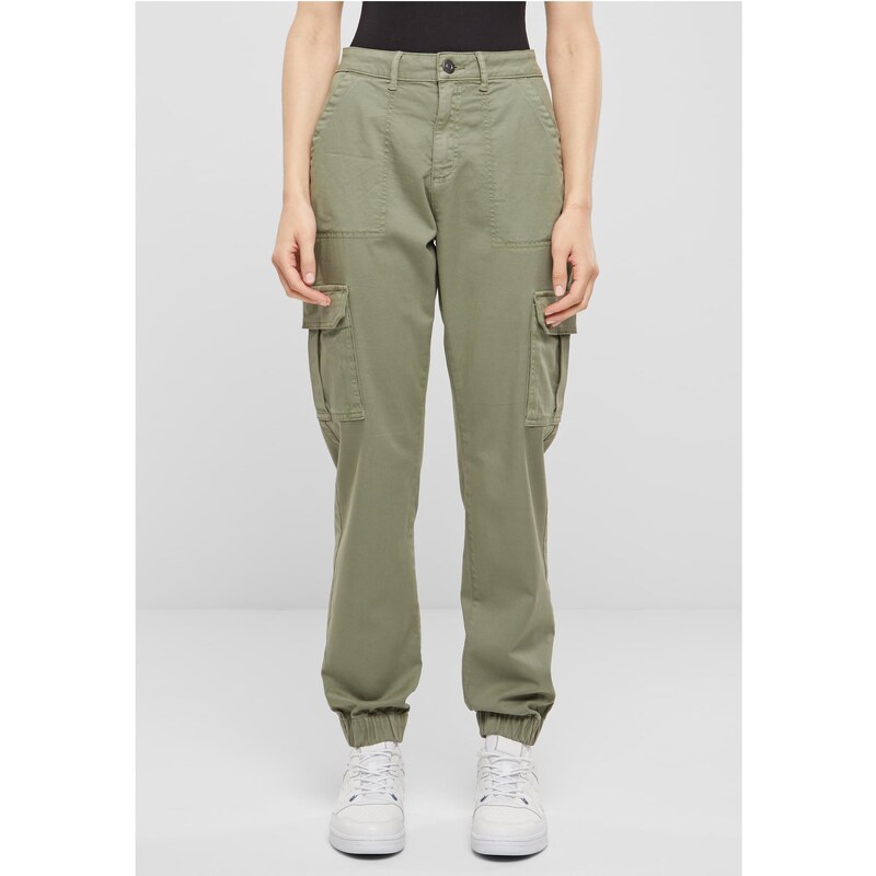 Urban Classics Womens Cotton Twill Utility trousers light green 57060069