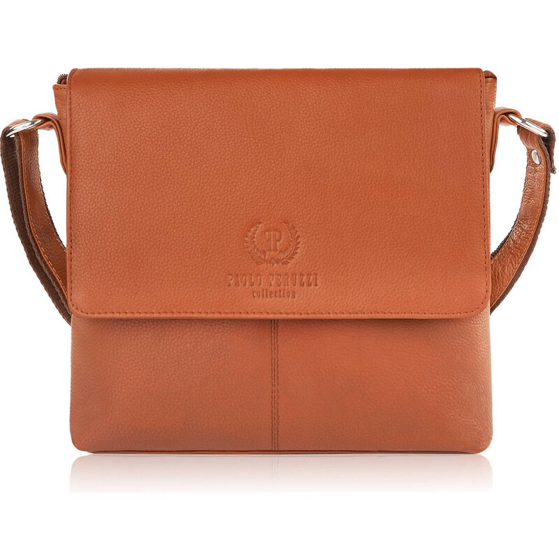 Paolo Peruzzi Dámska kožená kabelka E-28-CG | koňak E-28-CG 57056591