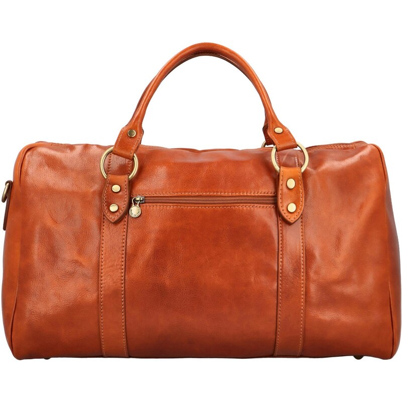Delami Vera Pelle Elegantná cestovná taška Riffty, koňaková 64832827
