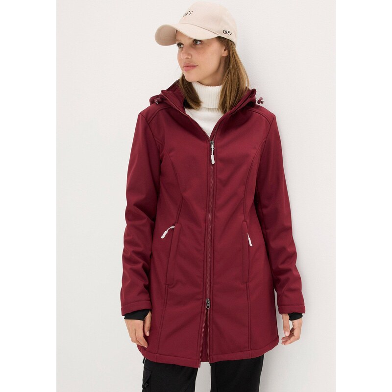 bonprix Funkčná softshellová bunda s kožušinovým flísom, farba červená 58415326