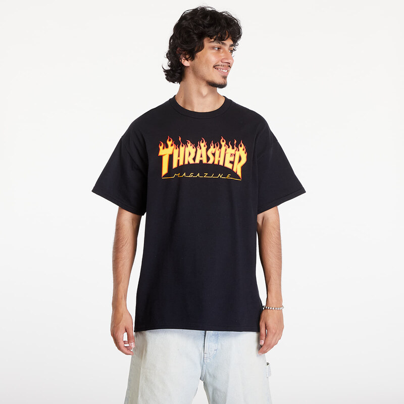 Tričko Thrasher Flame Logo T-Shirt Black S 67464655