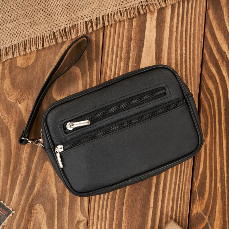 Abruzzo Pánske klasické kožené vrecko | čierna ABR-29 57095847