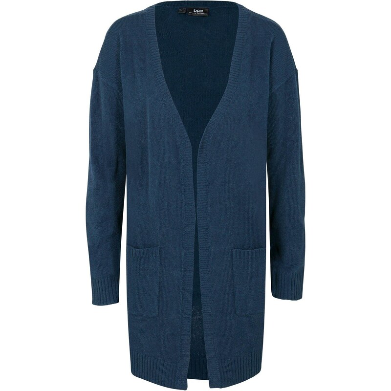 bonprix Dlhý pletený sveter, farba modrá 66001135