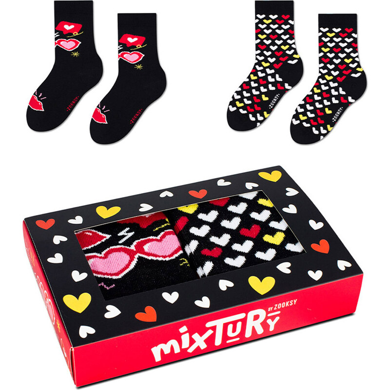 ZOOKSY/RAINBOW SOCKS Sada ponožiek, Zooksa Mixtury Láska pre deti 60780130