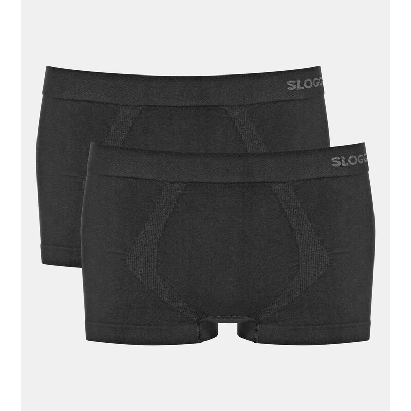 Pánske boxerky GO Smooth Hipster 2P - BLACK - black 0004 - SLOGGI 61998631