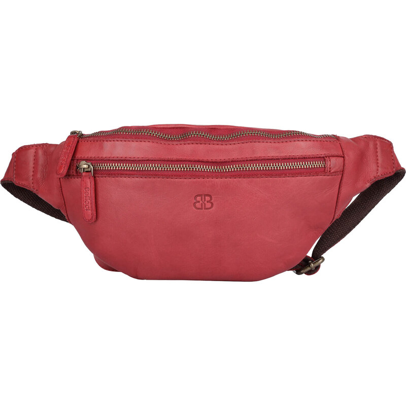 Dámska kožená ľadvinka Bellicci Matelda - červená 57131015