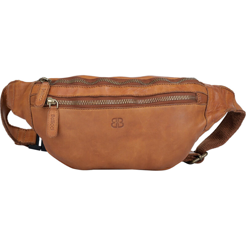 Dámska kožená ľadvinka Bellicci Matelda - koňak 57131018