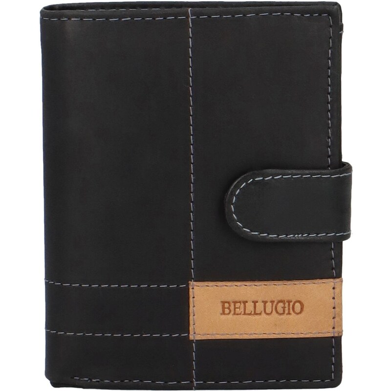 Pánska kožená peňaženka čierna - Bellugio Selwin čierna 57220019