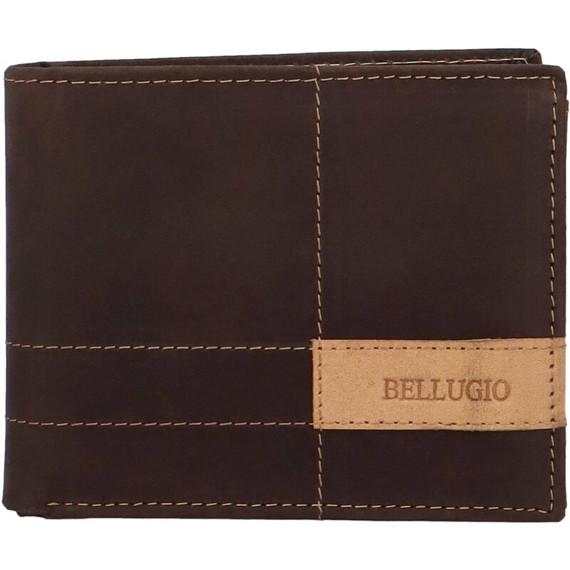 Pánska kožená peňaženka hnedá - Bellugio Tiatto hnedá 57220023