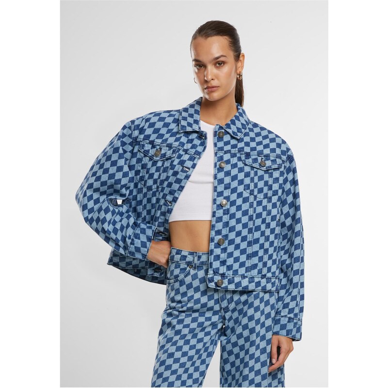 Urban Classics Womens shirt jacket 80s Oversized blue/light blue 57143024