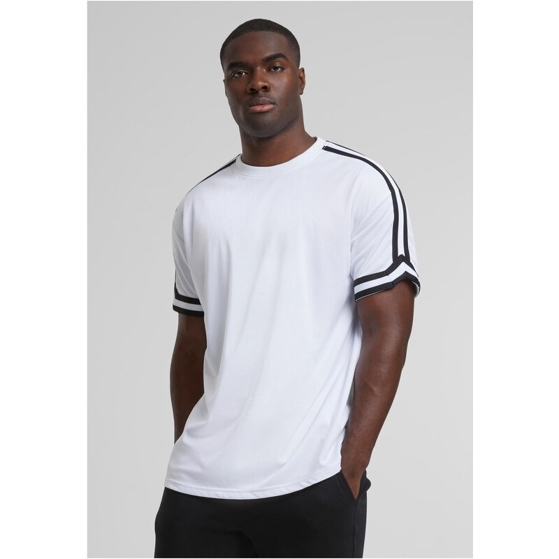 Urban Classics Mens T-shirt Oversized Stripes Mesh white 57143072