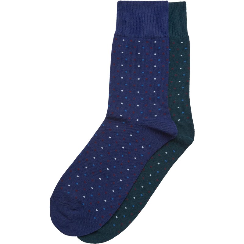 Urban Classics Small Multicolor Dots Socks 2 Pack Black/Navy Blue 57143061