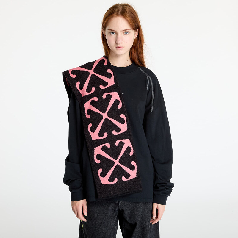 Šál Off-White Kids Arrow Diag Scarf Black/ Pink Universal 57159948
