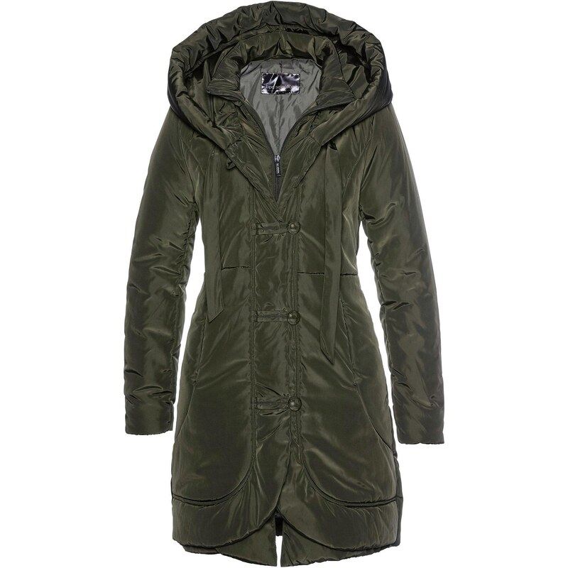 bonprix Krátky prešívaný kabát, farba zelená 44789711